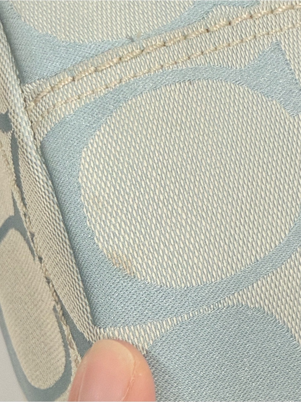 Coach F13358 Signature Bucket Bag Blue & White Canvas Leather Crossbody - Picture 9 of 12